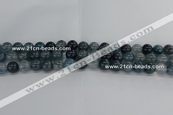 CRU861 15.5 inches 10mm round blue rutilated quartz beads