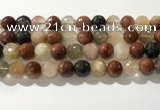 CRU915 15.5 inches 12mm faceted round mixed rutilated quartz beads