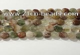 CRU920 15.5 inches 9*12mm oval mixed rutilated quartz beads wholesale