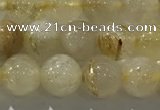 CRU926 15.5 inches 6mm round golden rutilated quartz beads wholesale