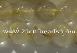 CRU927 15.5 inches 7mm round golden rutilated quartz beads wholesale