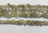 CRU929 15.5 inches 6*8mm - 10*12mm chips golden rutilated quartz beads