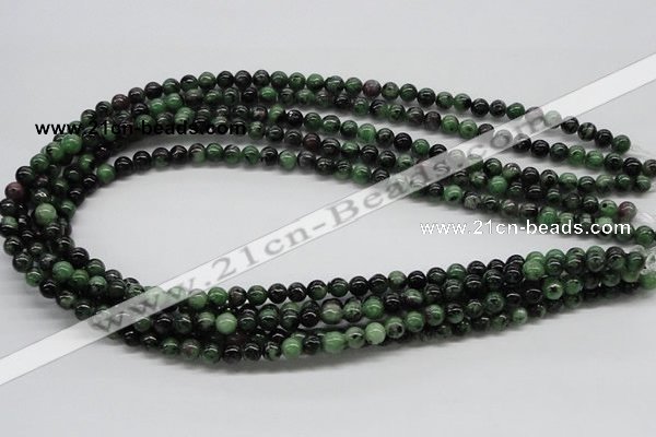 CRZ01 15.5 inches 6mm round ruby zoisite gemstone beads Wholesale