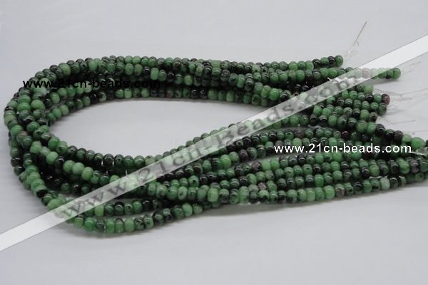 CRZ05 15.5 inches 4*6mm rondelle ruby zoisite gemstone beads Wholesale