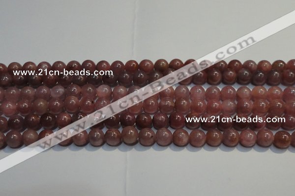 CRZ1000 15.5 inches 6mm - 6.5mm round A- grade natural ruby beads