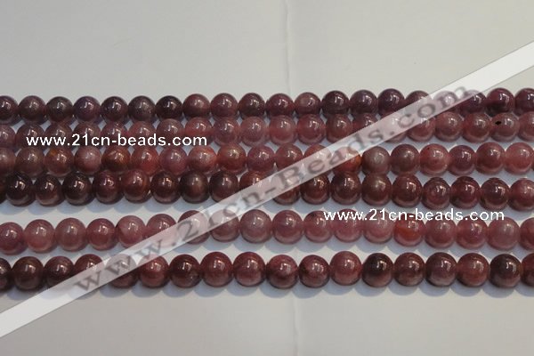 CRZ1002 15.5 inches 6mm - 6.5mm round A grade natural ruby beads