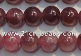 CRZ1005 15.5 inches 6mm - 6.5mm round A+ grade natural ruby beads