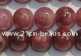 CRZ1006 15.5 inches 7mm - 7.5mm round A+ grade natural ruby beads