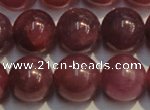 CRZ1009 15.5 inches 7mm - 7.5mm round AA grade natural ruby beads