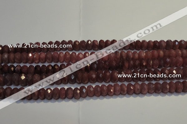 CRZ1014 15.5 inches 4*6mm faceted rondelle A- grade ruby beads