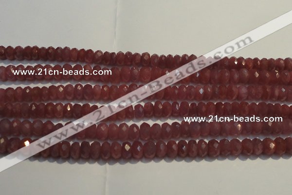 CRZ1017 15.5 inches 3*5mm faceted rondelle A grade ruby beads