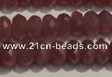 CRZ1018 15.5 inches 4*6mm faceted rondelle A grade ruby beads