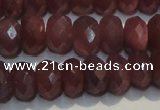 CRZ1022 15.5 inches 4*6mm faceted rondelle A+ grade ruby beads