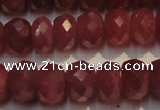 CRZ1030 15.5 inches 4*6mm faceted rondelle AAA grade ruby beads