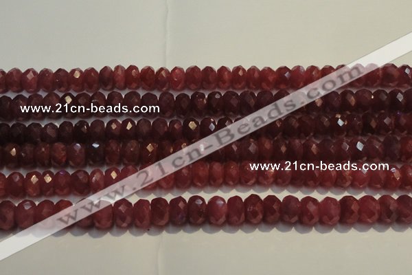 CRZ1031 15.5 inches 5*7mm faceted rondelle AAA grade ruby beads