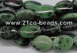 CRZ11 15.5 inches 10*14mm oval ruby zoisite gemstone beads wholesale