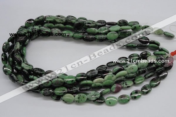 CRZ11 15.5 inches 10*14mm oval ruby zoisite gemstone beads wholesale