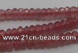 CRZ1100 15.5 inches 2*4mm faceted rondelle AAA+ grade ruby beads