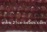 CRZ1102 15.5 inches 4*6mm faceted rondelle AAA+ grade ruby beads