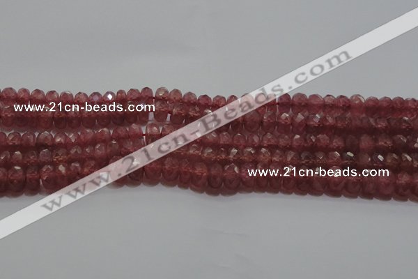 CRZ1102 15.5 inches 4*6mm faceted rondelle AAA+ grade ruby beads