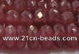 CRZ1104 15.5 inches 5*8mm faceted rondelle AAA+ grade ruby beads