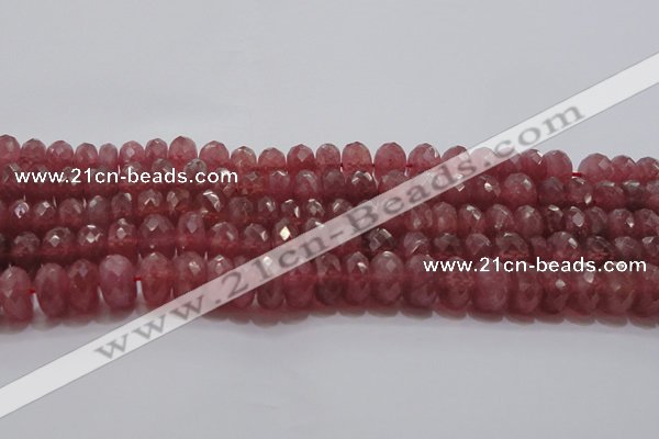 CRZ1104 15.5 inches 5*8mm faceted rondelle AAA+ grade ruby beads