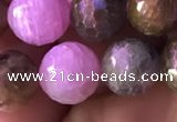 CRZ1133 15.5 inches 10mm faceted round ruby sapphire beads