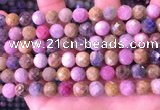 CRZ1143 15.5 inches 8mm faceted round ruby sapphire beads