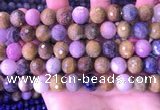 CRZ1144 15.5 inches 10mm faceted round ruby sapphire beads