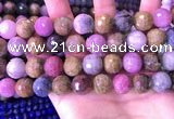 CRZ1146 15.5 inches 13mm faceted round ruby sapphire beads