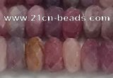 CRZ1153 15.5 inches 4*8mm faceted rondelle natural ruby beads