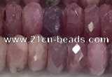 CRZ1154 15.5 inches 5*9mm faceted rondelle natural ruby beads