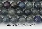 CRZ1160 15.5 inches 5mm round ruby sapphire gemstone beads