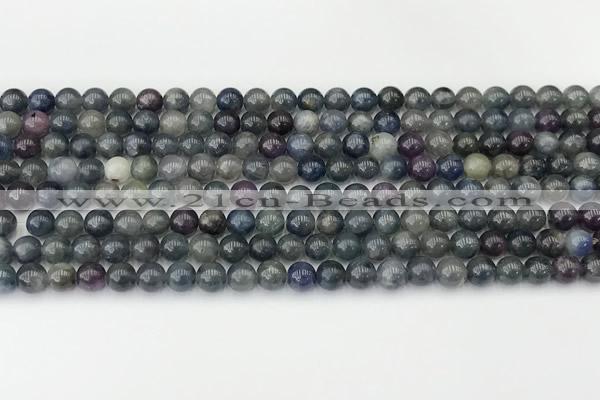 CRZ1160 15.5 inches 5mm round ruby sapphire gemstone beads