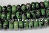 CRZ21 15.5 inches 5*10mm rondelle ruby zoisite gemstone beads