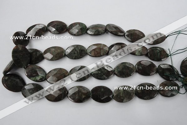 CRZ227 15.5 inches 18*25mm faceted oval ruby zoisite gemstone beads