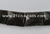 CRZ245 15.5 inches 15*20mm faceted rectangle ruby zoisite gemstone beads