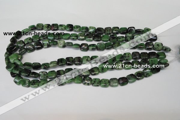 CRZ45 15.5 inches 10*10mm square ruby zoisite gemstone beads