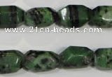 CRZ466 15.5 inches 12*18mm faceted nuggets ruby zoisite gemstone beads