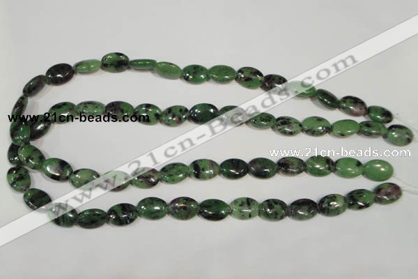 CRZ480 15.5 inches 10*14mm oval ruby zoisite gemstone beads