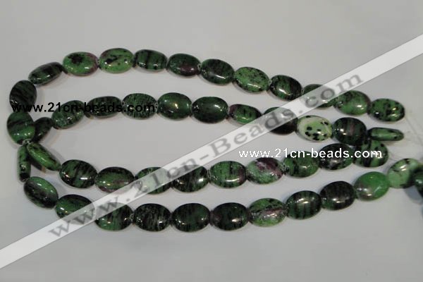 CRZ482 15.5 inches 13*18mm oval ruby zoisite gemstone beads