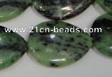 CRZ490 15.5 inches 22*30mm flat teardrop ruby zoisite gemstone beads