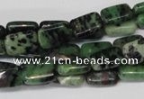 CRZ50 15.5 inches 8*12mm rectangle ruby zoisite gemstone beads