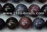 CRZ503 15.5 inches 10mm round natural ruby sapphire beads