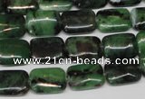 CRZ51 15.5 inches 10*14mm rectangle ruby zoisite gemstone beads