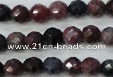 CRZ511 15.5 inches 6mm faceted round natural ruby sapphire beads