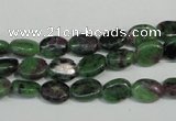 CRZ59 15.5 inches 6*8mm oval ruby zoisite gemstone beads