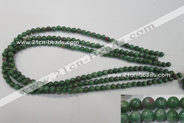 CRZ601 15.5 inches 6mm round New ruby zoisite gemstone beads