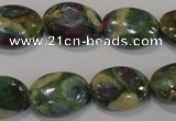 CRZ615 15.5 inches 13*18mm oval New ruby zoisite gemstone beads