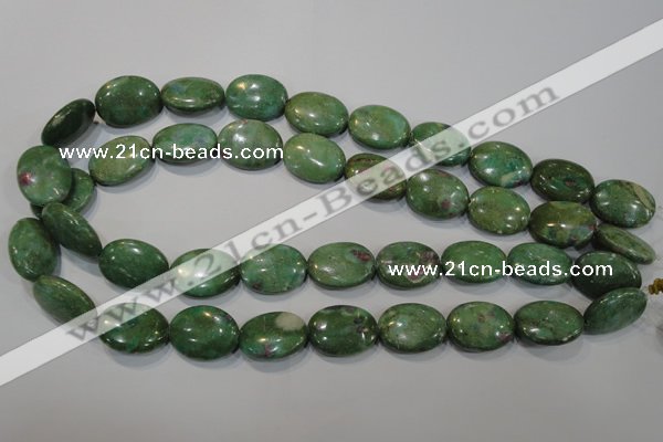 CRZ616 15.5 inches 15*20mm oval New ruby zoisite gemstone beads